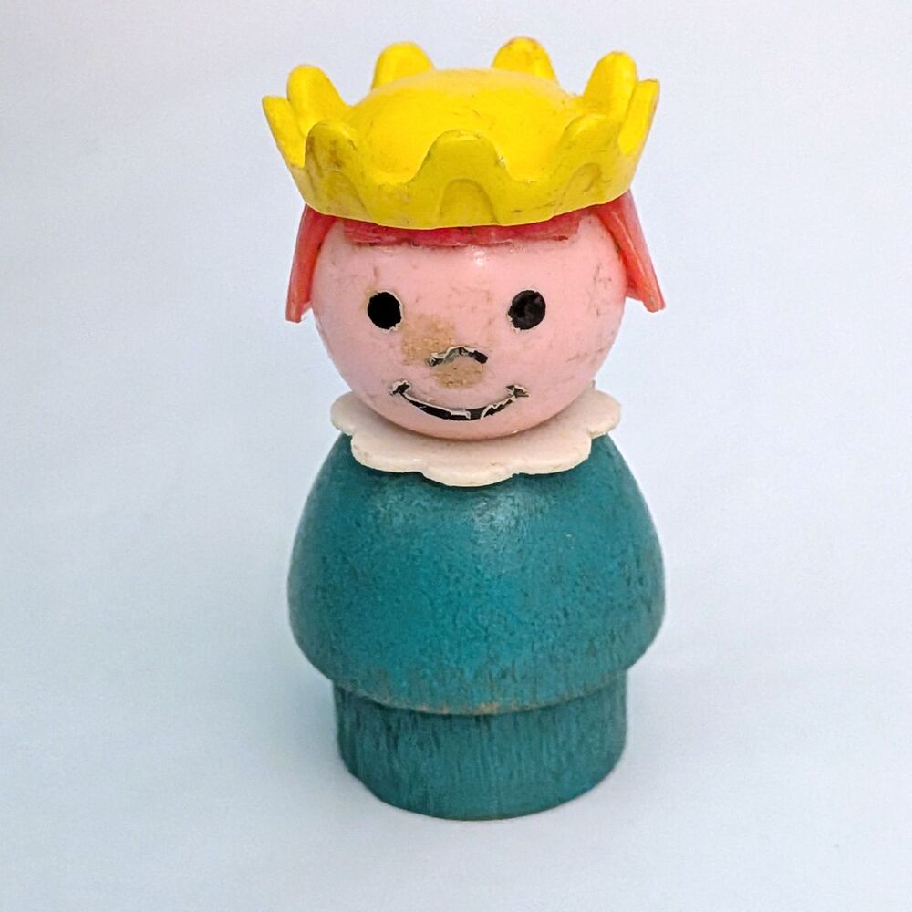 Vintage Fisher-Price Little People Princess #993 Toy Collectible Retro Wood